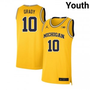 Youth Winters Grady Maize Wolverines #10 2025 Jerseys